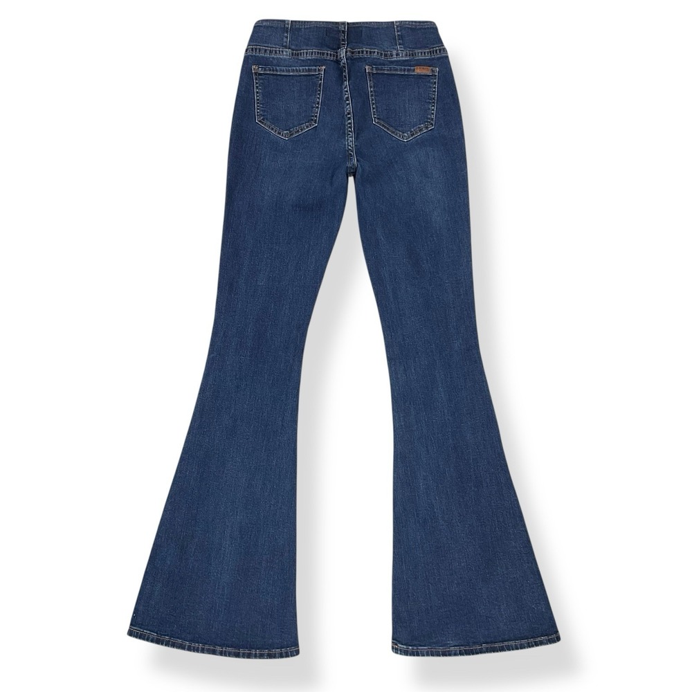 Rock & Roll Flare Jeans Womens 28x34 (ACTUAL 28x32) Blue Bargain Bell Pull On - Picture 4 of 16
